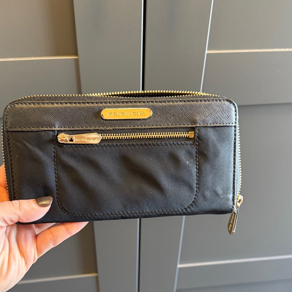 Michael Kors Black Zip-Around Wallet